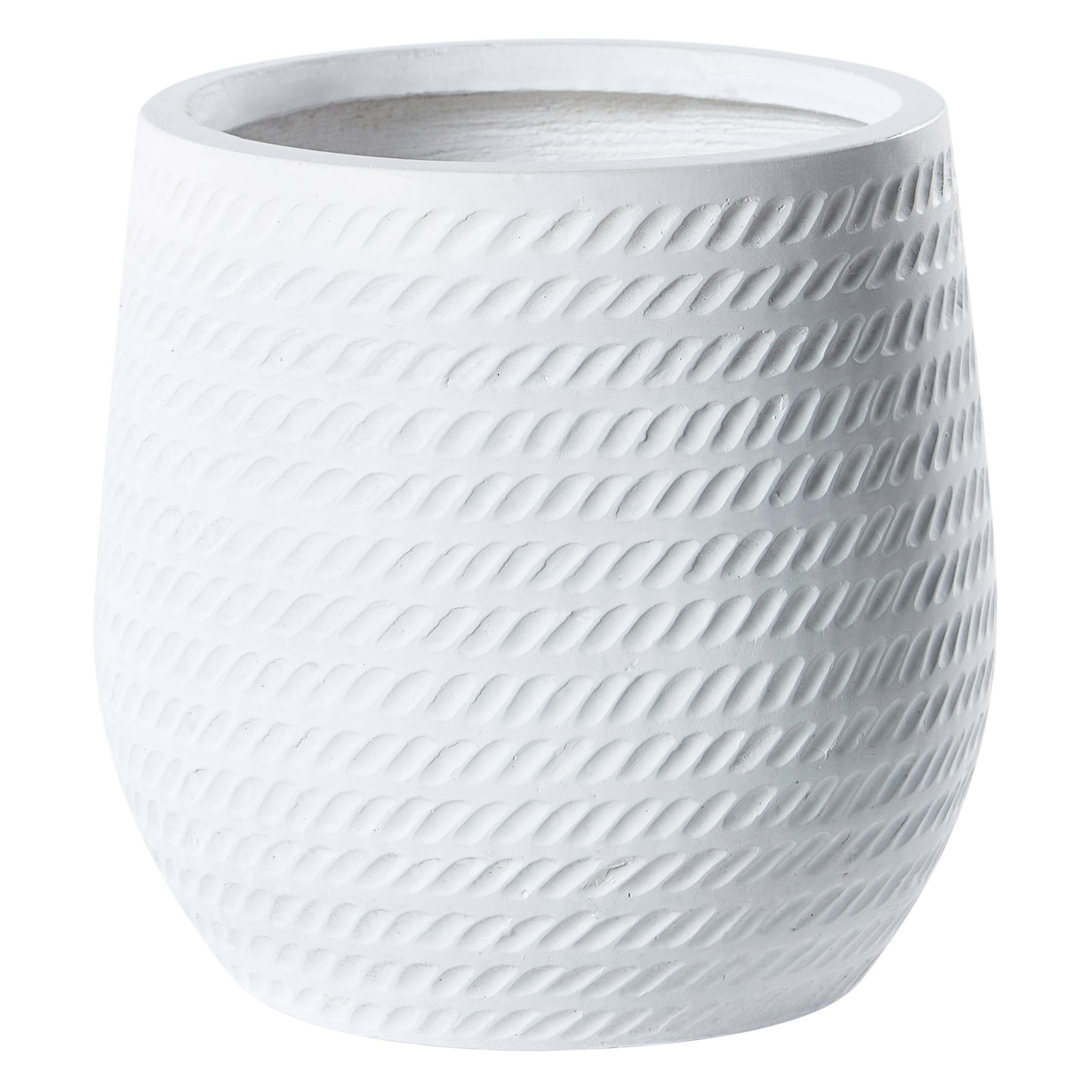 Beliani - Cache-pot d'extérieur Fibre d'argile Blanc cassé LIVADIA - Beliani - Imagen 2
