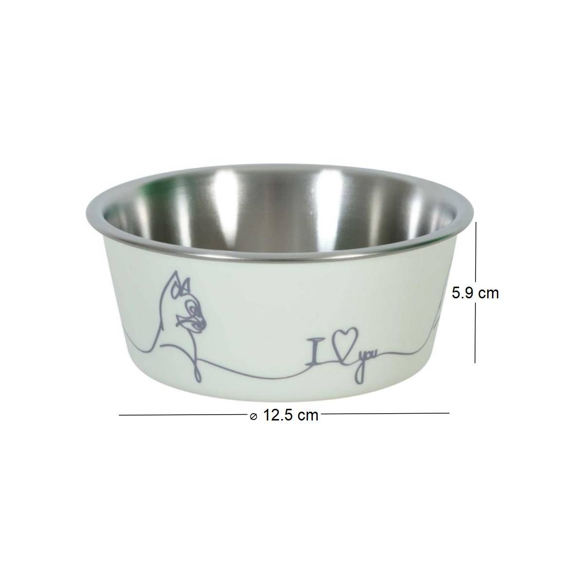 Zolux - Ecuelle antidérapante pour chats Love cat - Image 1