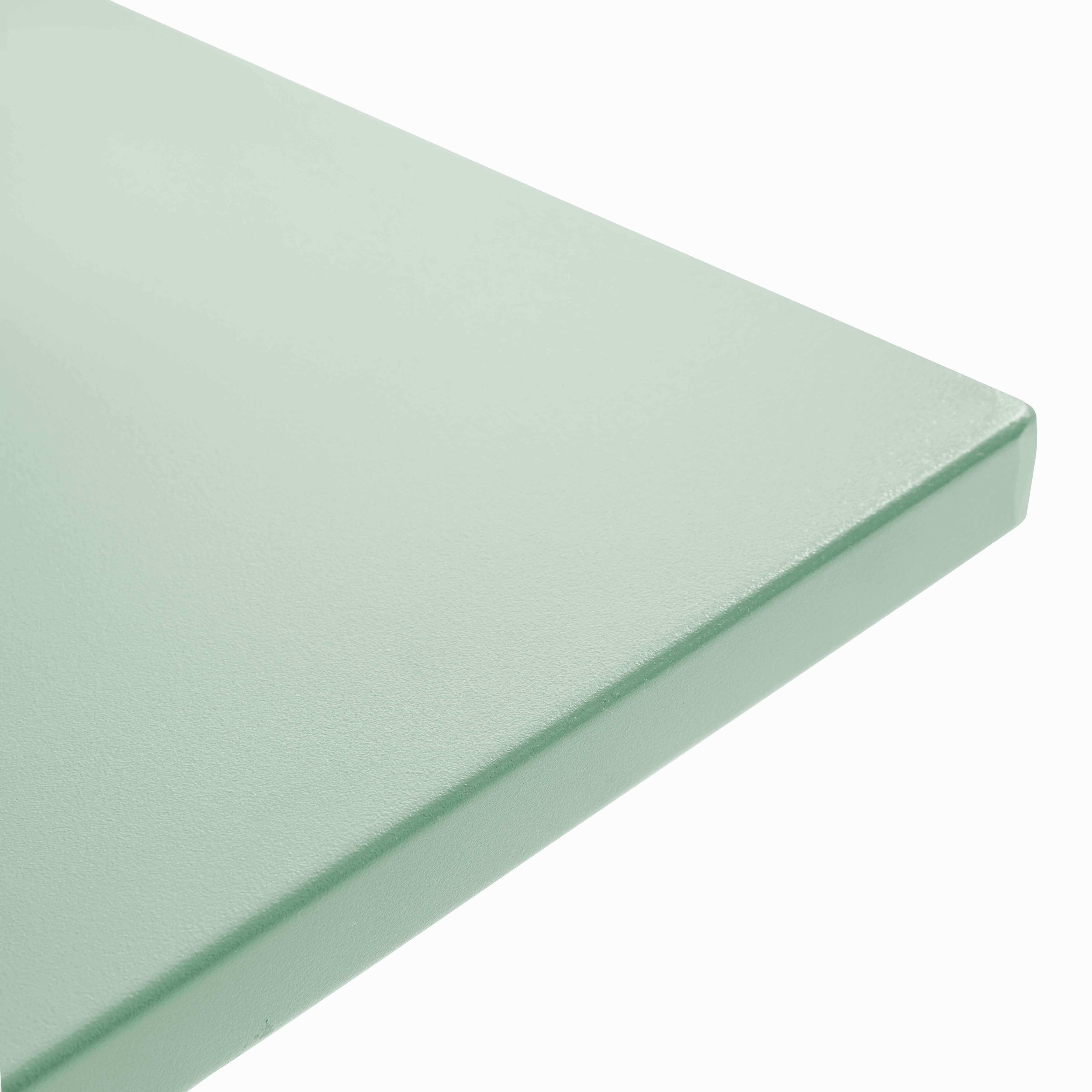 Oviala - Ensemble table de jardin carrée et 2 chaises métal vert sauge Palavas - Oviala - Imagen 4