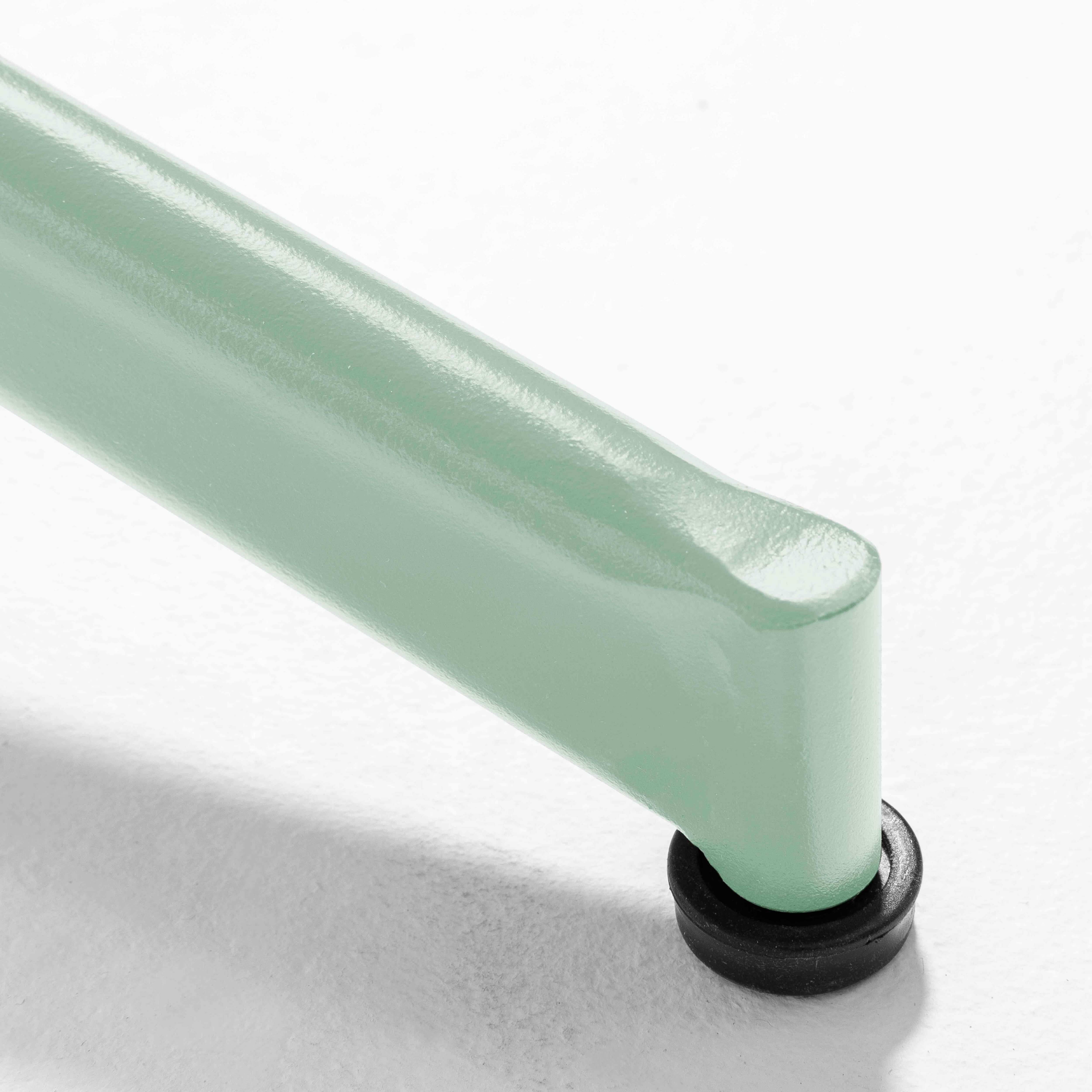 Oviala - Ensemble table de jardin carrée et 2 chaises métal vert sauge Palavas - Oviala - Imagen 6