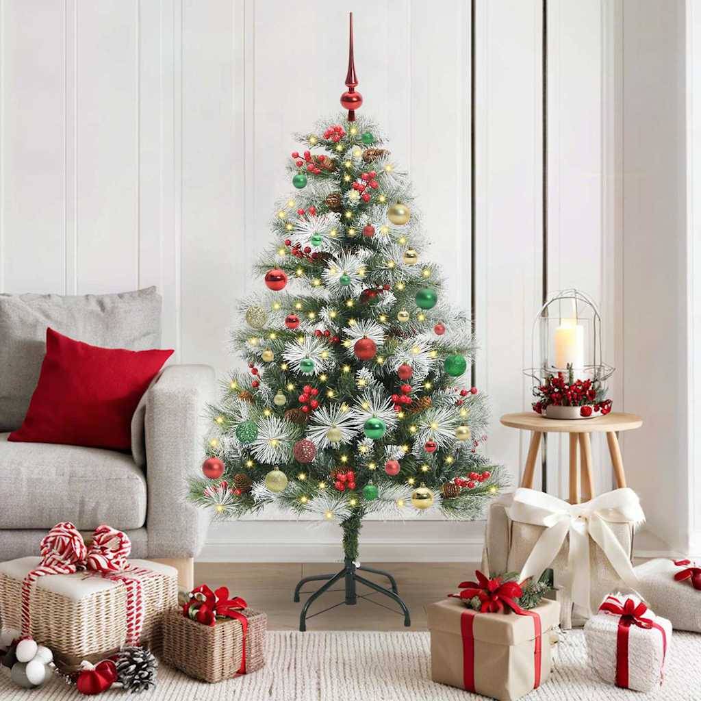 Vidaxl - Sapin de Noël artificiel Vert et blanc 150 cm vidaXL 3395178 - Image 1