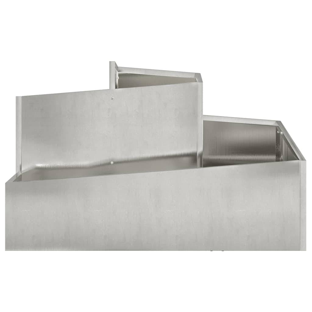 Maison Chic - Cache-pot, Pot De Fleurs Argent 80 x 80 x 50 cm Acier inoxydable g351 - Image 4