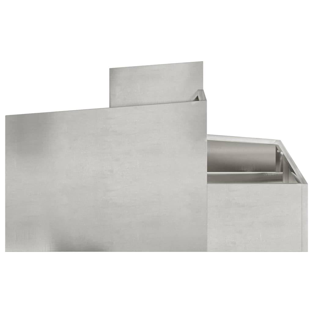 Maison Chic - Cache-pot, Pot De Fleurs Argent 80 x 80 x 50 cm Acier inoxydable g351 - Image 5
