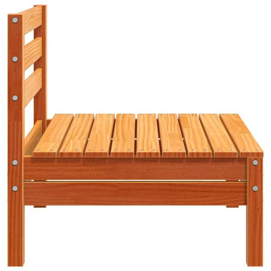 Ensemble 2 Chauffeuses Extérieures Pin Massif Cire Marron pour Salon de Jardin Modulable – ComfortXL Outdoor Living - Image 6