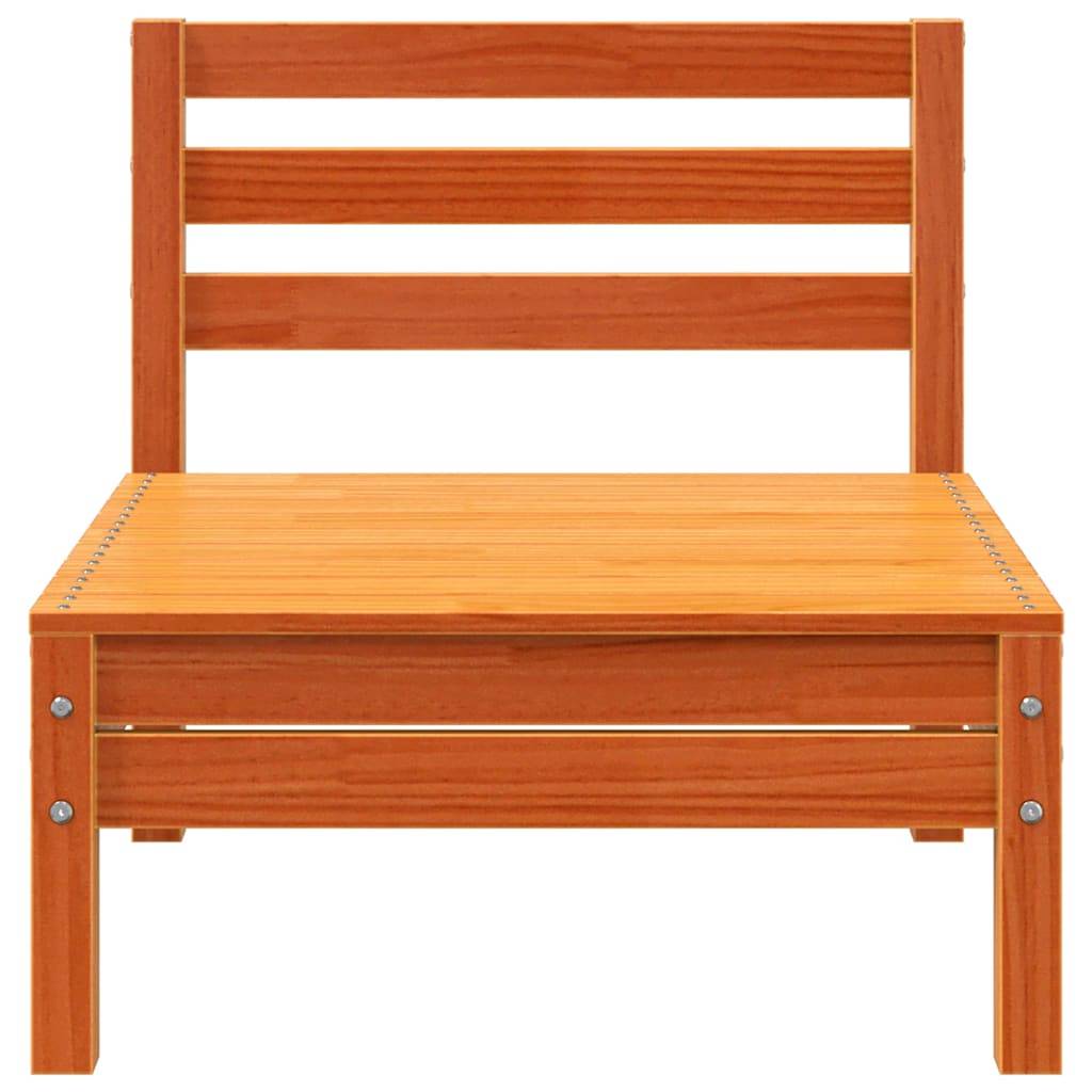 Ensemble 2 Chauffeuses Extérieures Pin Massif Cire Marron pour Salon de Jardin Modulable – ComfortXL Outdoor Living - Image 5