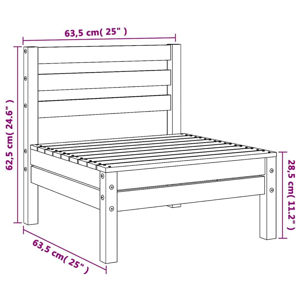 Ensemble 2 Chauffeuses Extérieures Pin Massif Cire Marron pour Salon de Jardin Modulable – ComfortXL Outdoor Living - Image 9