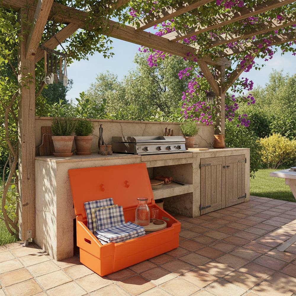 Coffre de jardin 100l -plast'up rotomoulage - Imagen 3