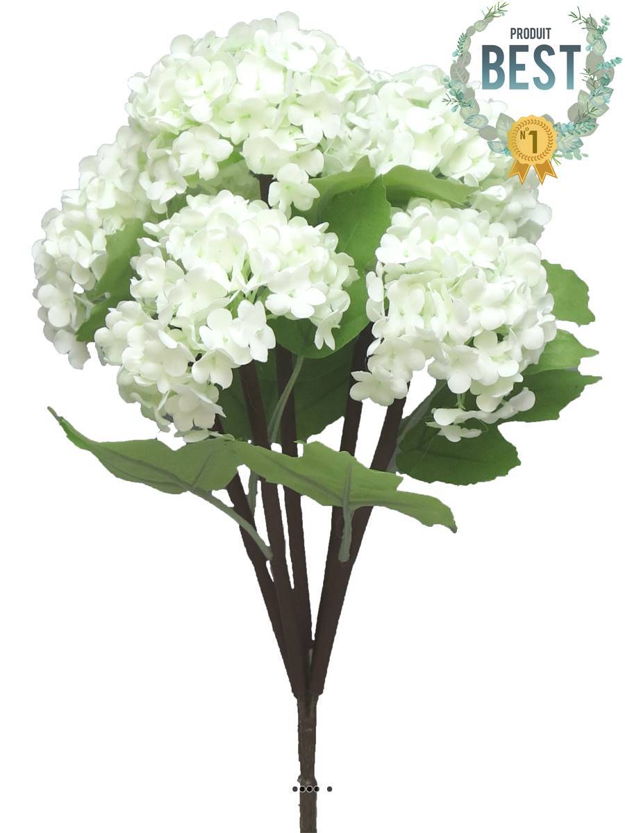 Artificielles - Bouquet de fleurs de Viorne artificielles, 5 têtes, H30cm Crème - BEST - couleur: Crème - Imagen 1