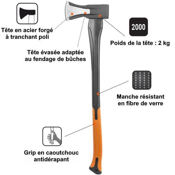 Gt Garden - Merlin éclateur avec manche en fibre de verre - 2 kg - GT GARDEN - Imagen 2