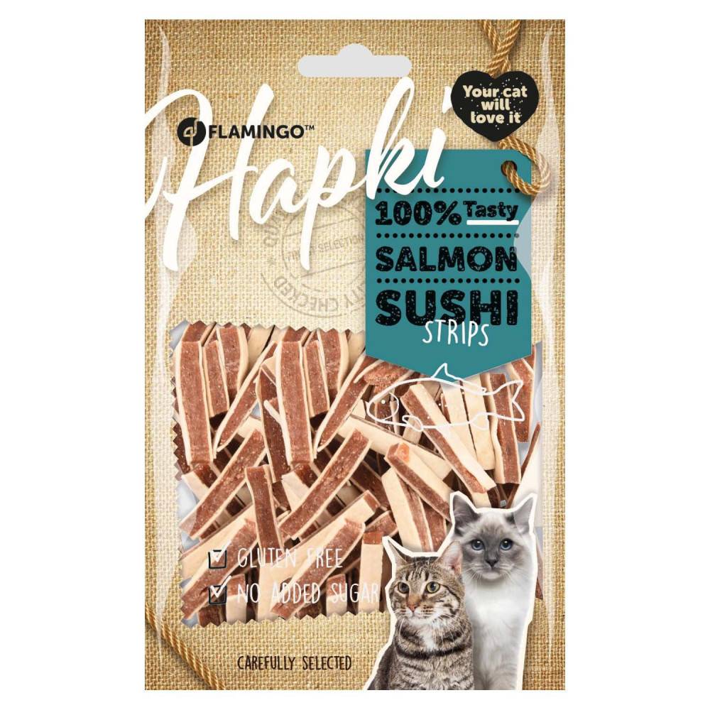 Friandise Hapki  saumon lamelles de sushi pour chat 85 g sans gluten - Imagen 2