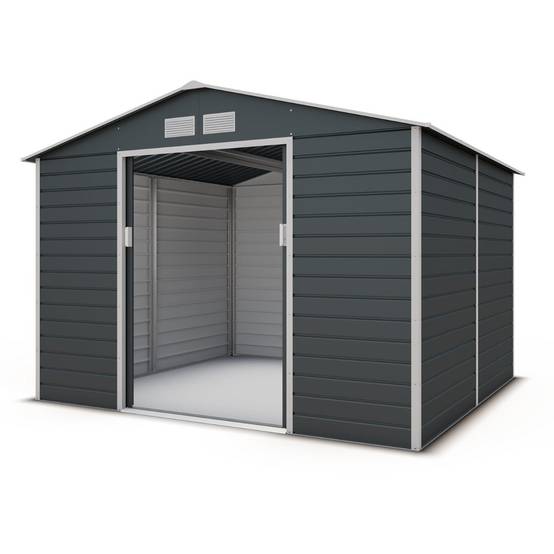 Trigano Jardin - Abri de jardin métal gris 6,5 m2 + kit d'ancrage - Image 2