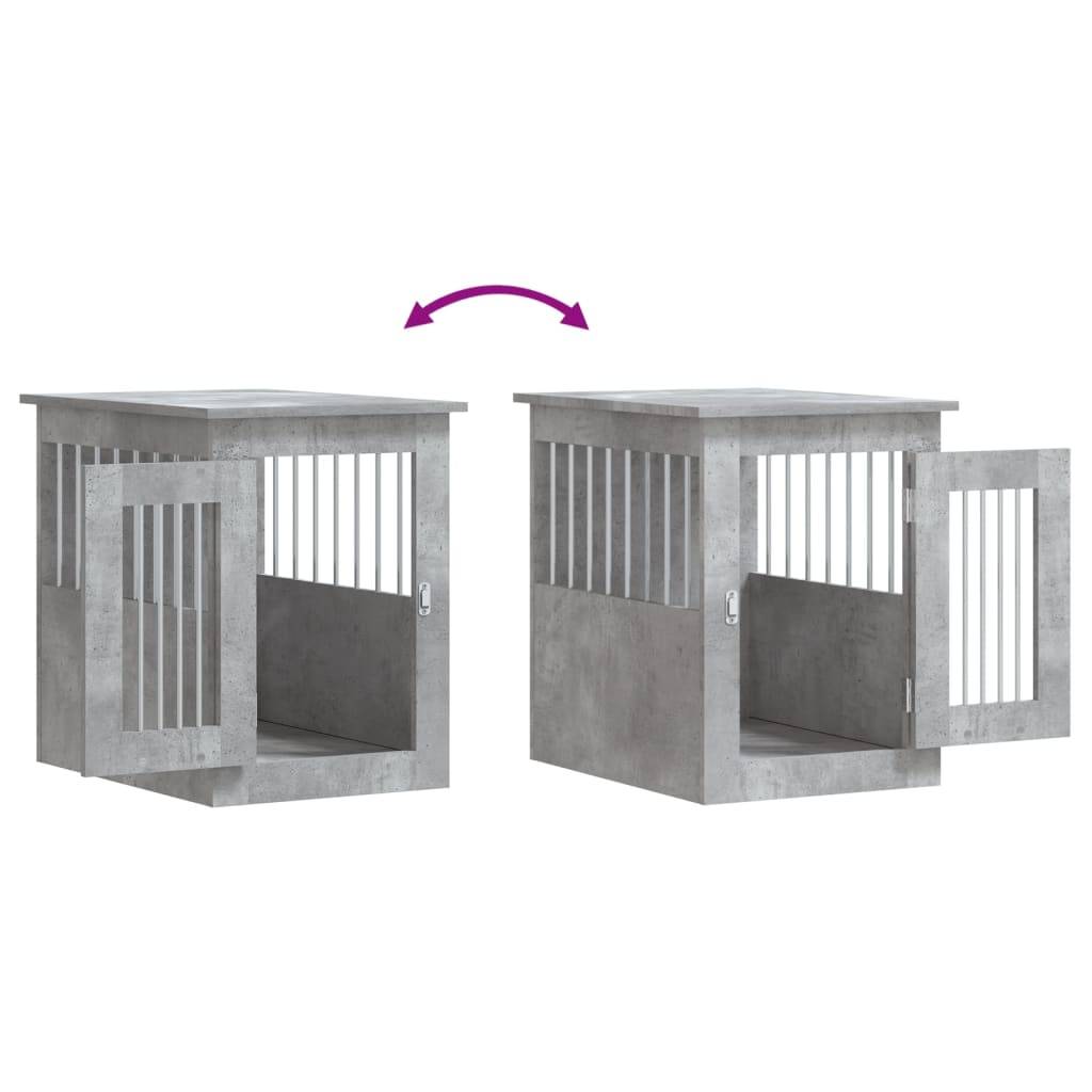 Meuble de cage pour chiens gris béton 55x75x65 cm vidaXL | Leroy Merlin