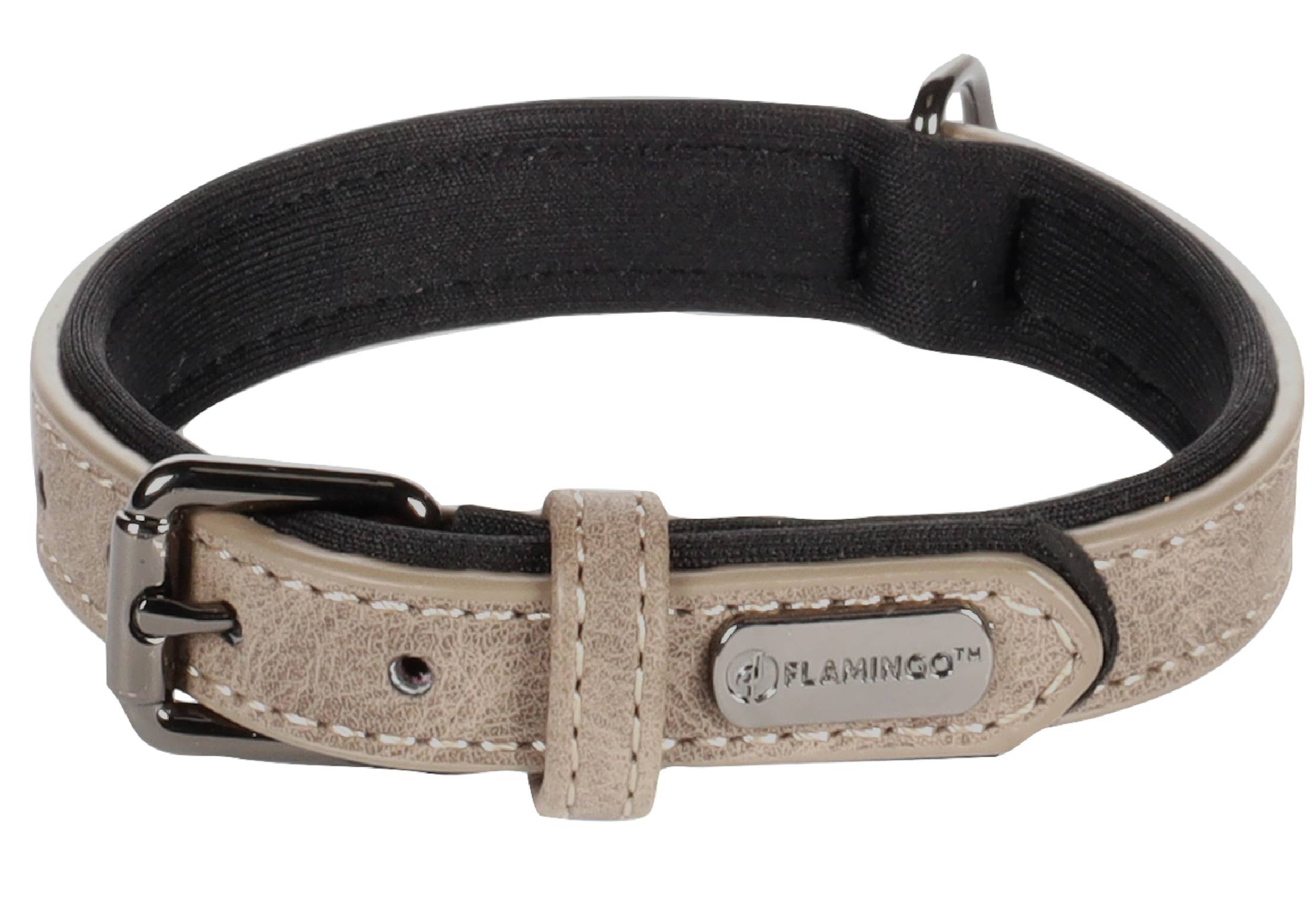 Eden - Collier pour chien avec doublure néoprène XS / S 24-30cm 15mm taupe - Image 3