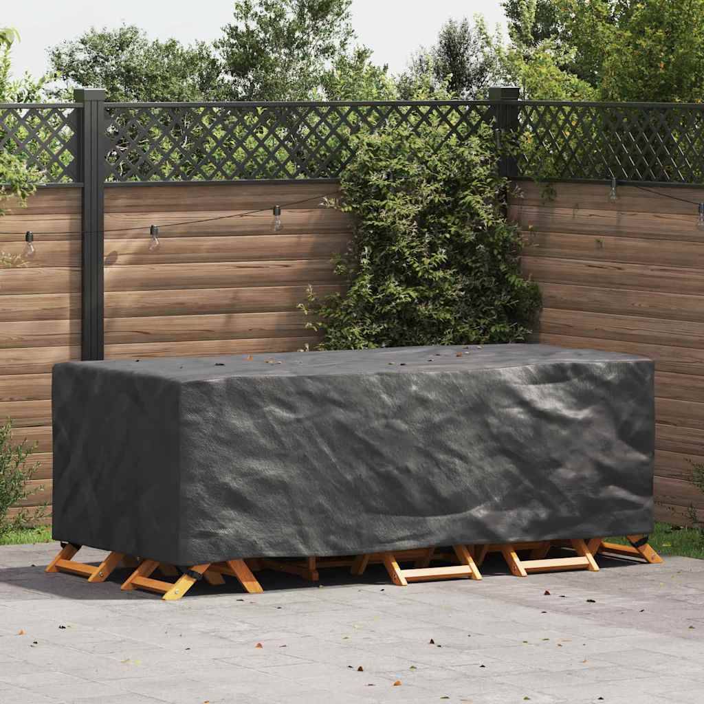 Housse pour table de jardin Tissu Oxford 210D Imperméable Anti-UV pour Extérieur Noir 229x113x73 cm – ComfortXL Outdoor Living - Image 1
