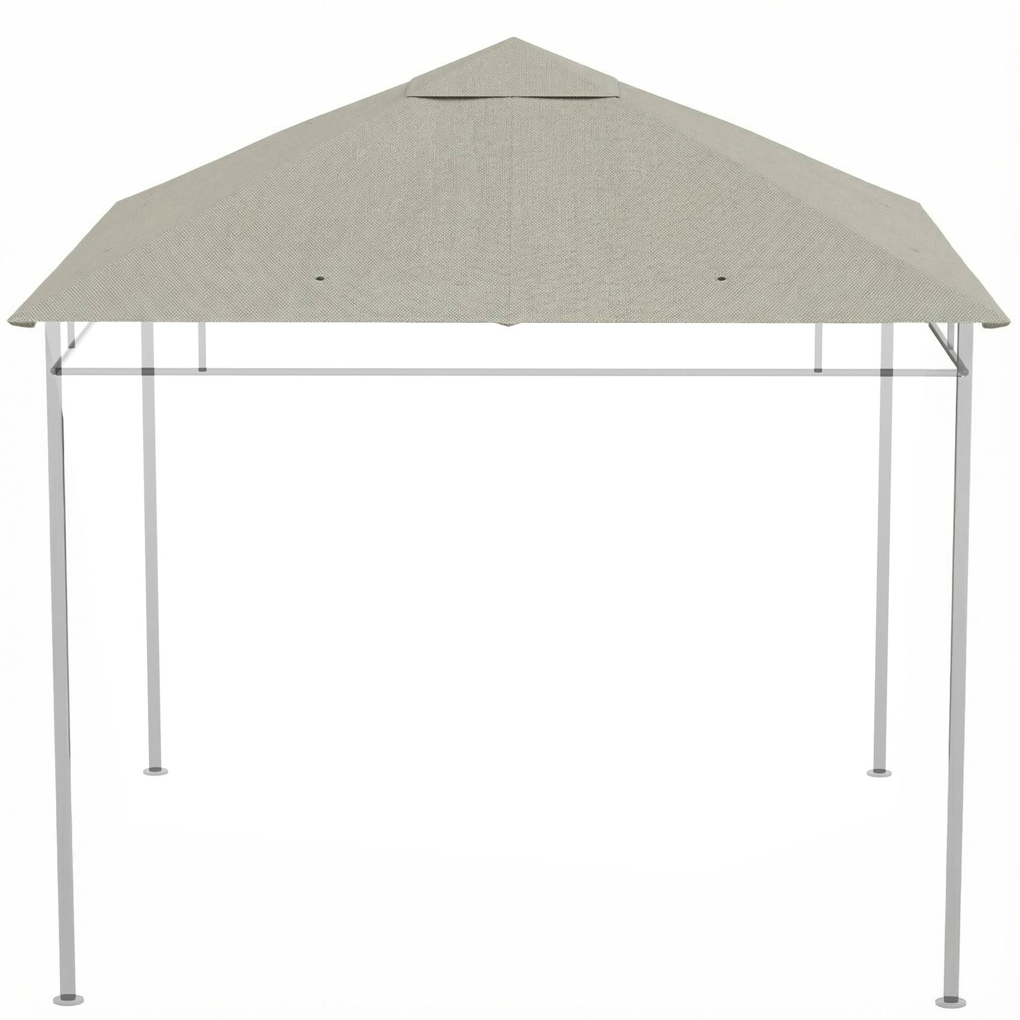 ComfortXL - Toile de rechange tonnelle polyester terrasse protection solaire 3x3m gris - ComfortXL Outdoor Living - Image 2