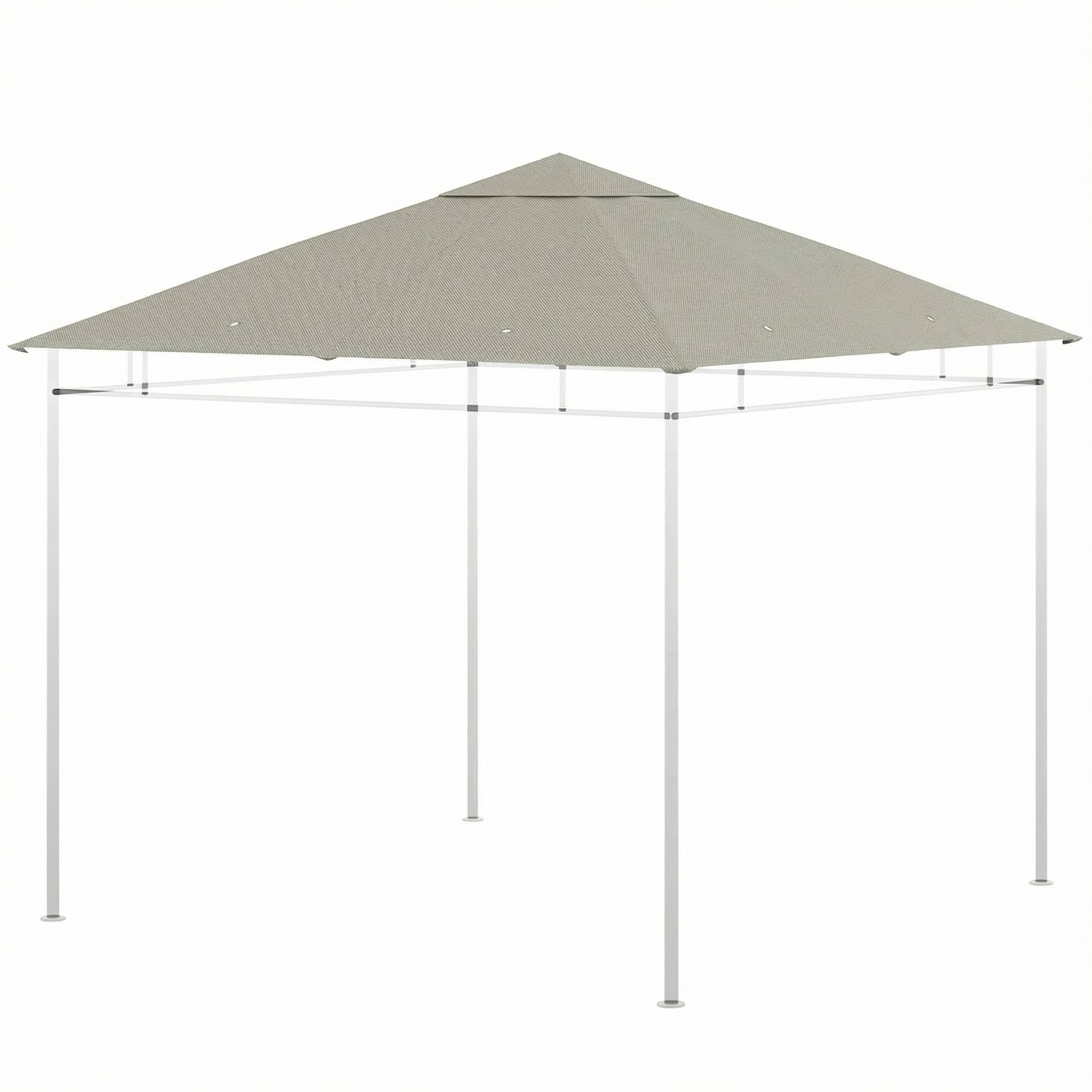 ComfortXL - Toile de rechange tonnelle polyester terrasse protection solaire 3x3m gris - ComfortXL Outdoor Living - Image 1