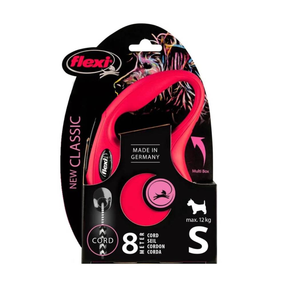 Flexi - Correa Flexi Classic Cordón S 8 m roja perros max 12 Kg - Imagen 2