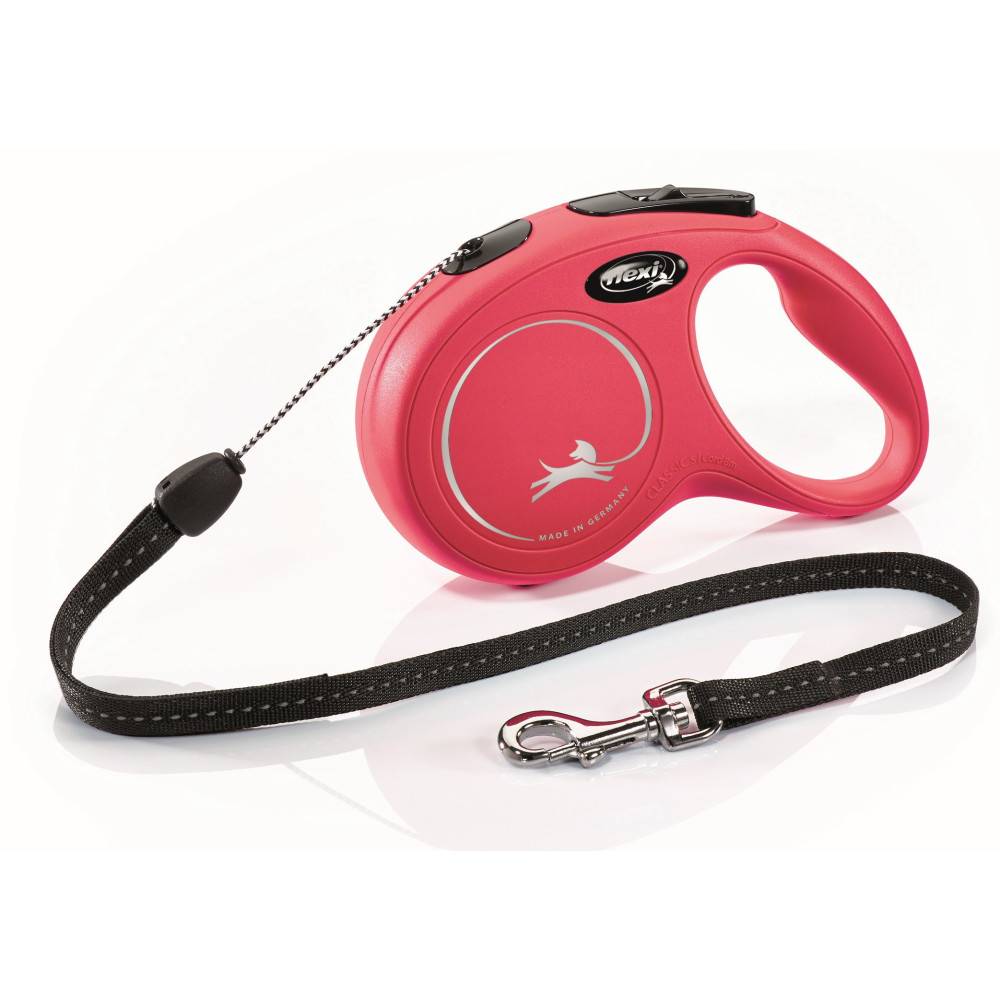 Flexi - Correa Flexi Classic Cordón S 8 m roja perros max 12 Kg - Imagen 1