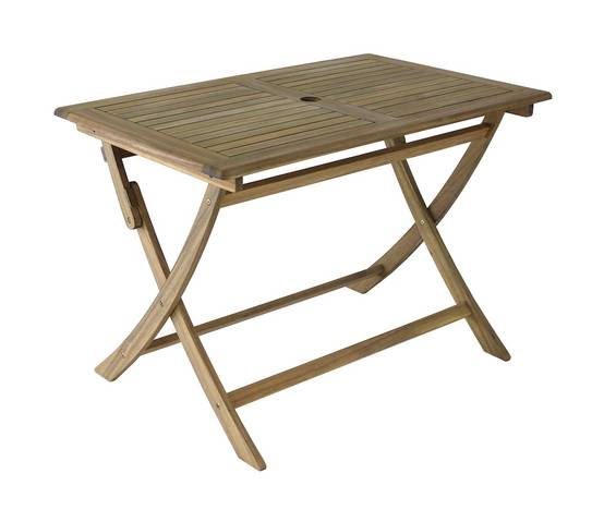 Proloisirs - Table pliante - SOPHIE - Acacia FSC 100% - 110 x 70 cm