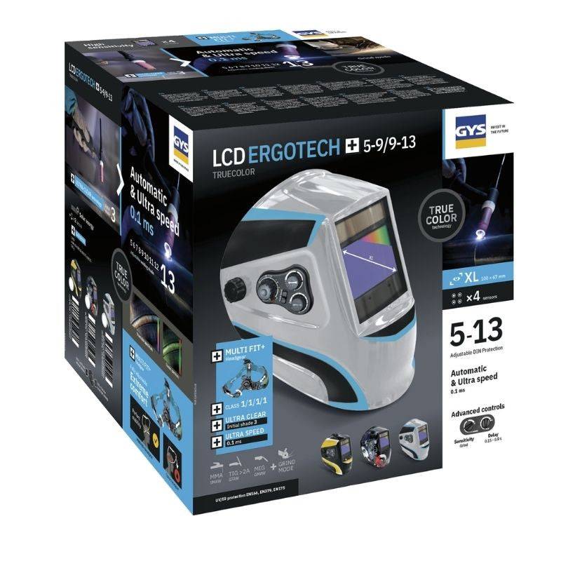 Masque de Soudeur GYS 068650 LCD Ergotech+ 5-9/9-13 Silver Gys - Imagen 2