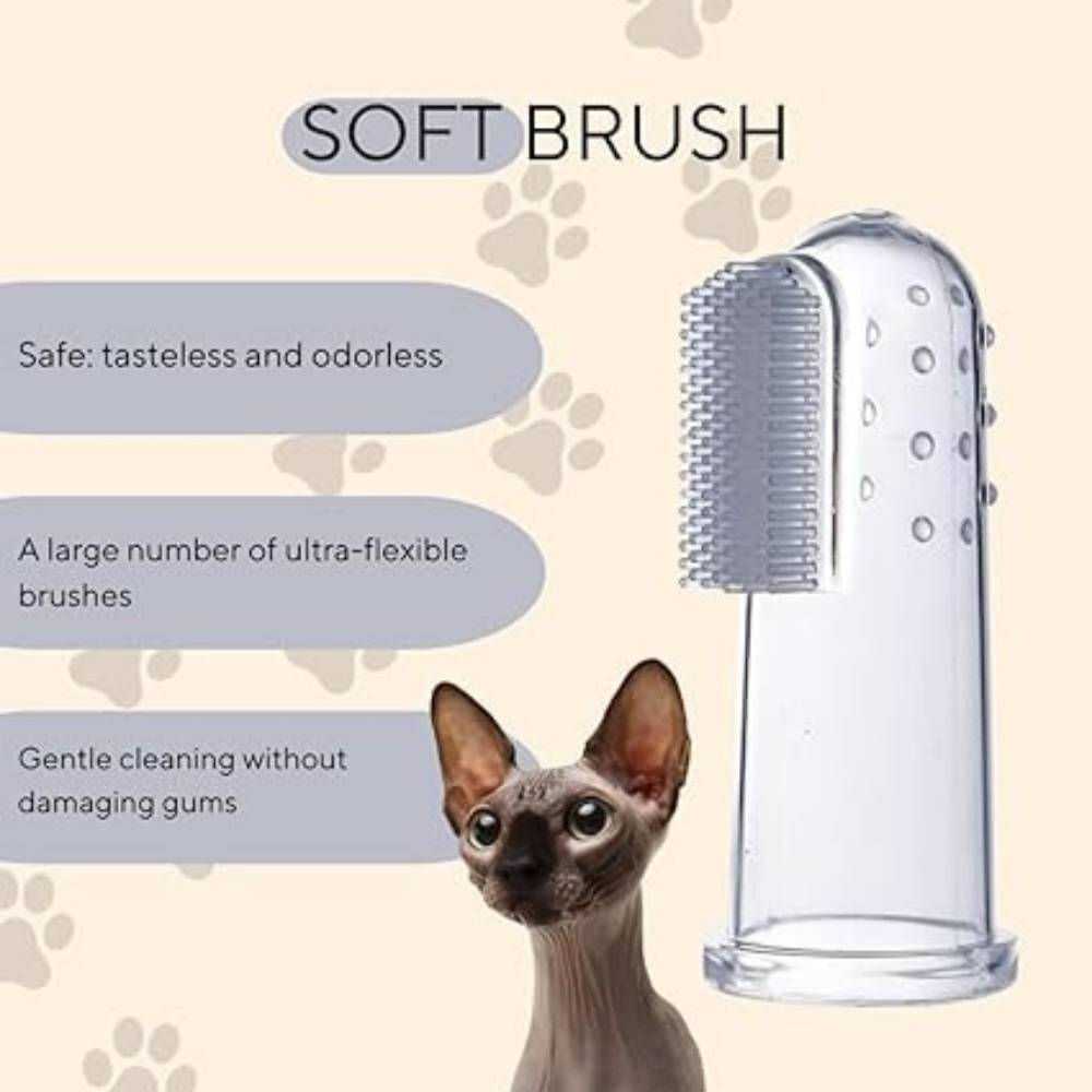 Brosse À Dents Silicone Pour Animal De Compagnie Transparente DtopbuyAge - Image 2