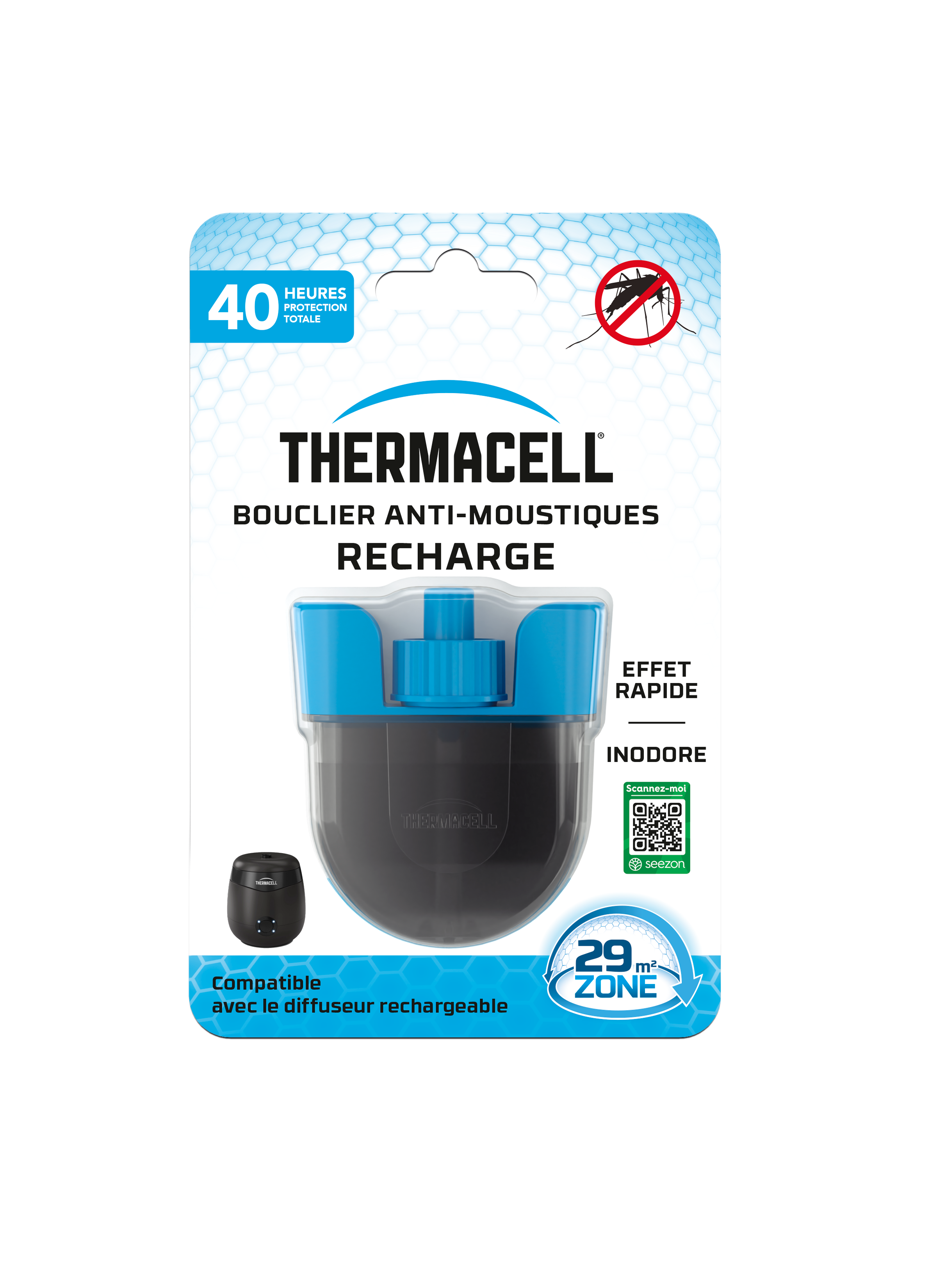 Thermacell - BOUCLIER ANTI-MOUSTIQUES RECHARGEABLE RECHARGE LIQUIDE 40 H - Image 1