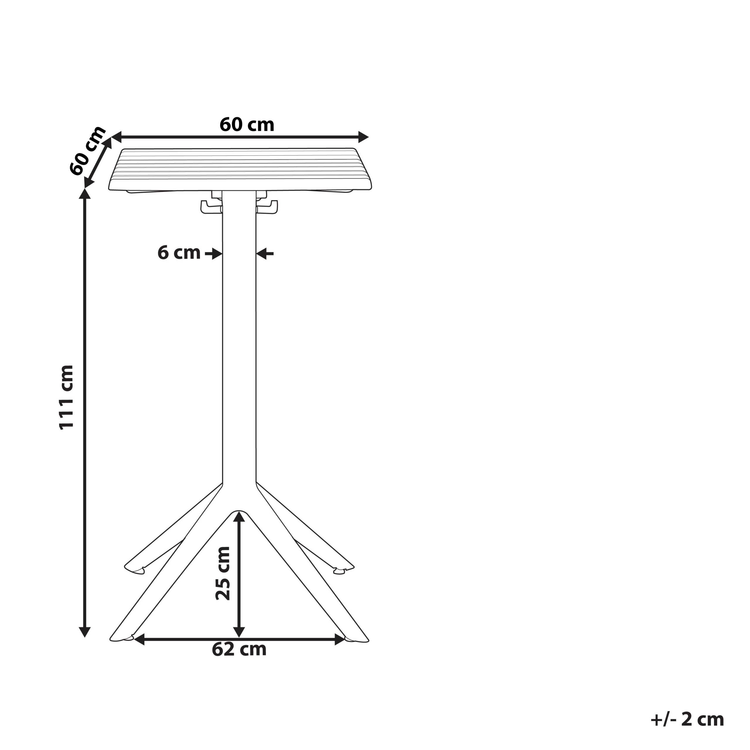Beliani - Table de bar, 2 Personnes Matière synthétique Noir LEMNOS - 60x60x111- Beliani - Image 3