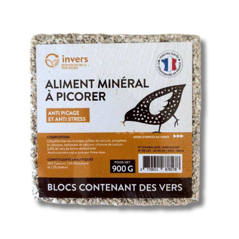 Bloc à picorer aux vers de farine 900g - Invers - Imagen 1