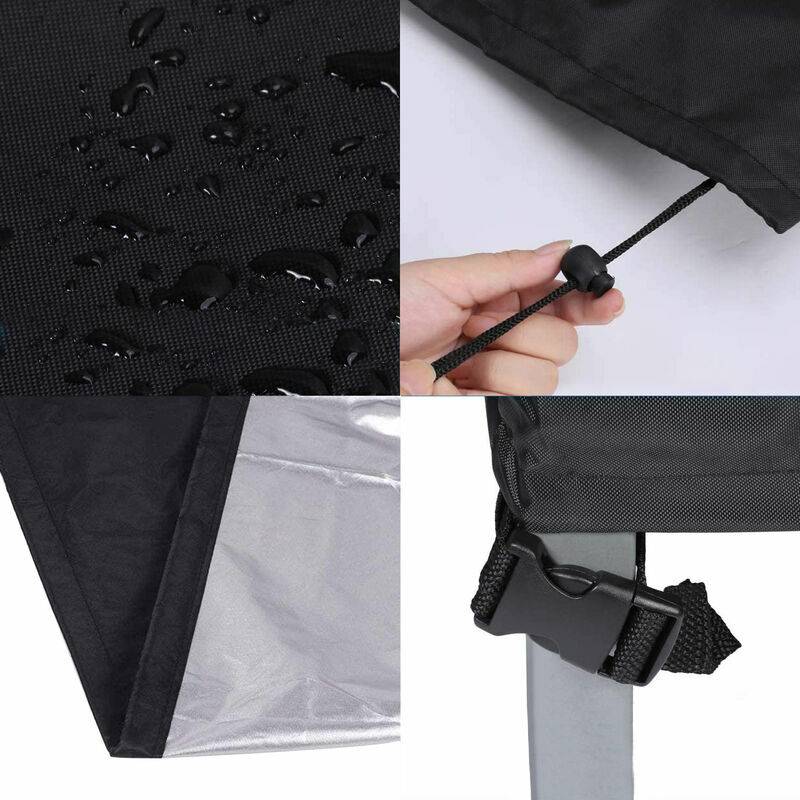 IntiMeg - Housse de protection imperméable pour table de jardin en tissu Oxford résistant, 150 x 150 x 75 cm IntiMeg - Image 2