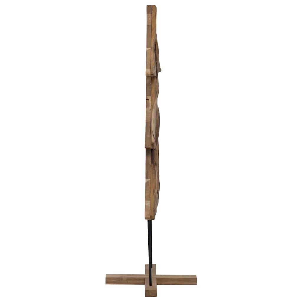 Arbre de Noël design en bois de teck massif pour décoration intérieure 90 cm – ComfortXL Outdoor Living - Image 4