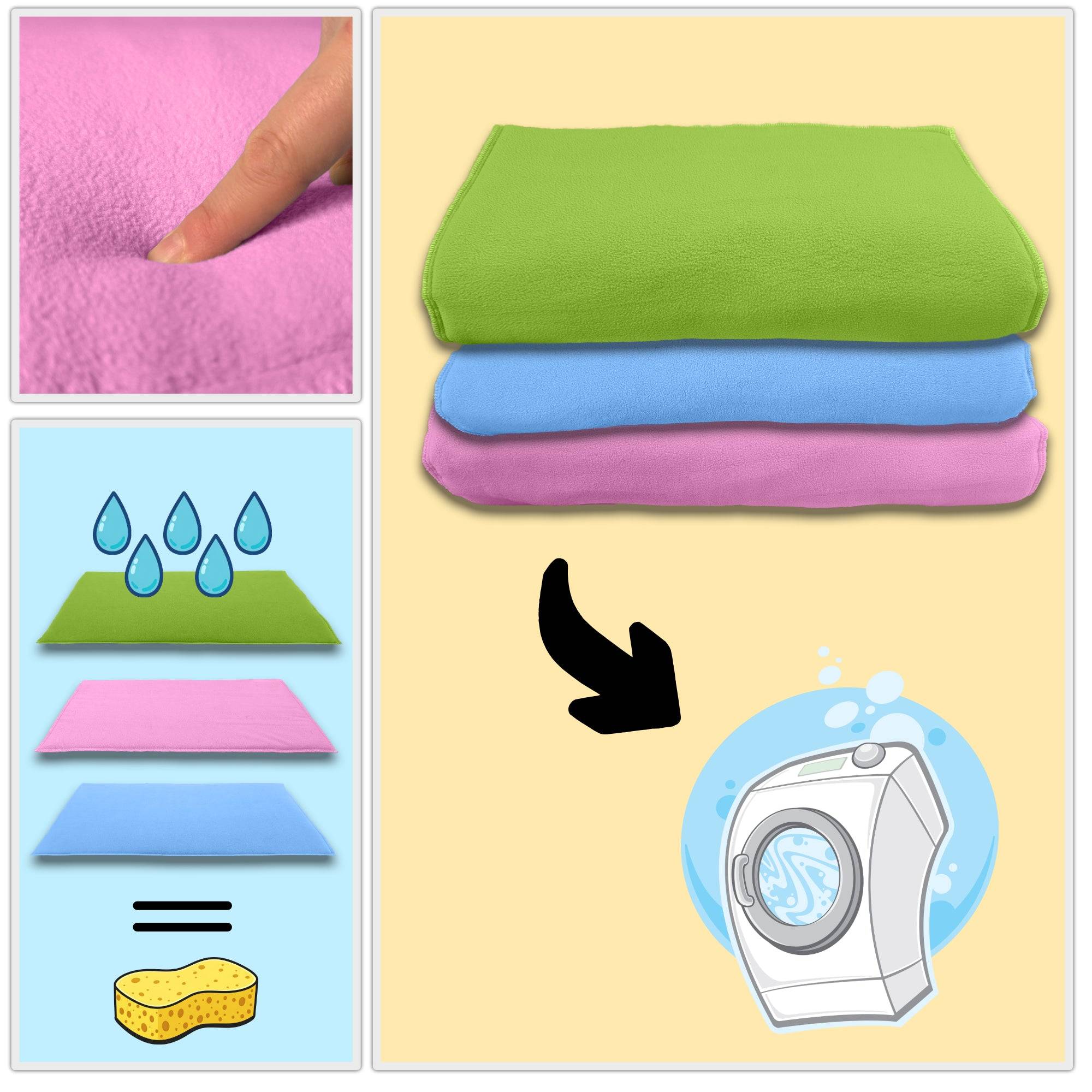 Tapis pour Cochon d'inde et Lapin en Polaire - 120 x 60 cm - Polaire Absorbant, Lavable en Machine, Economique et Ecologique - Neo Solvo - Image 8