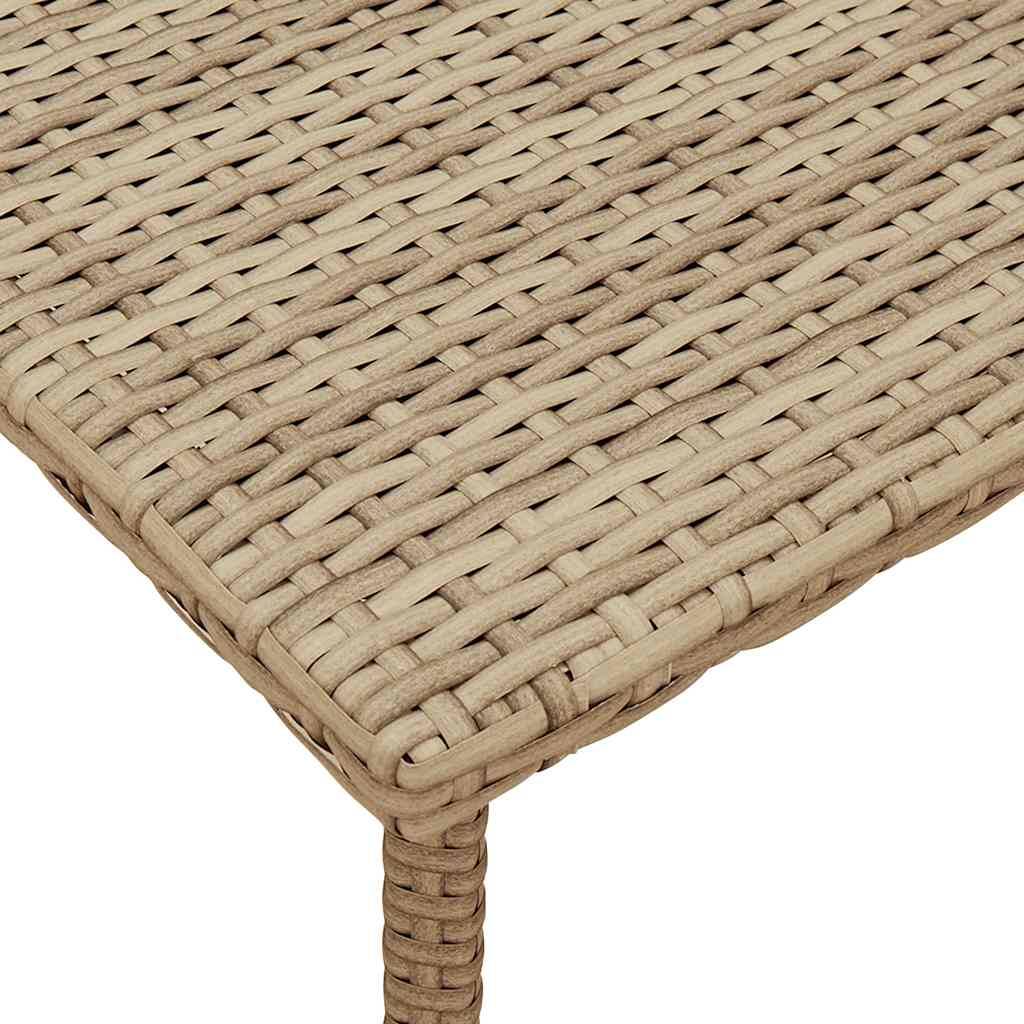 PANGIVO - Table basse de jardin rectangulaire rotin beige 40 x 40 x 37 cm - PANGIVO - Image 7