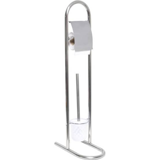 Brosse et dérouleur papier WC Inox - Image 1