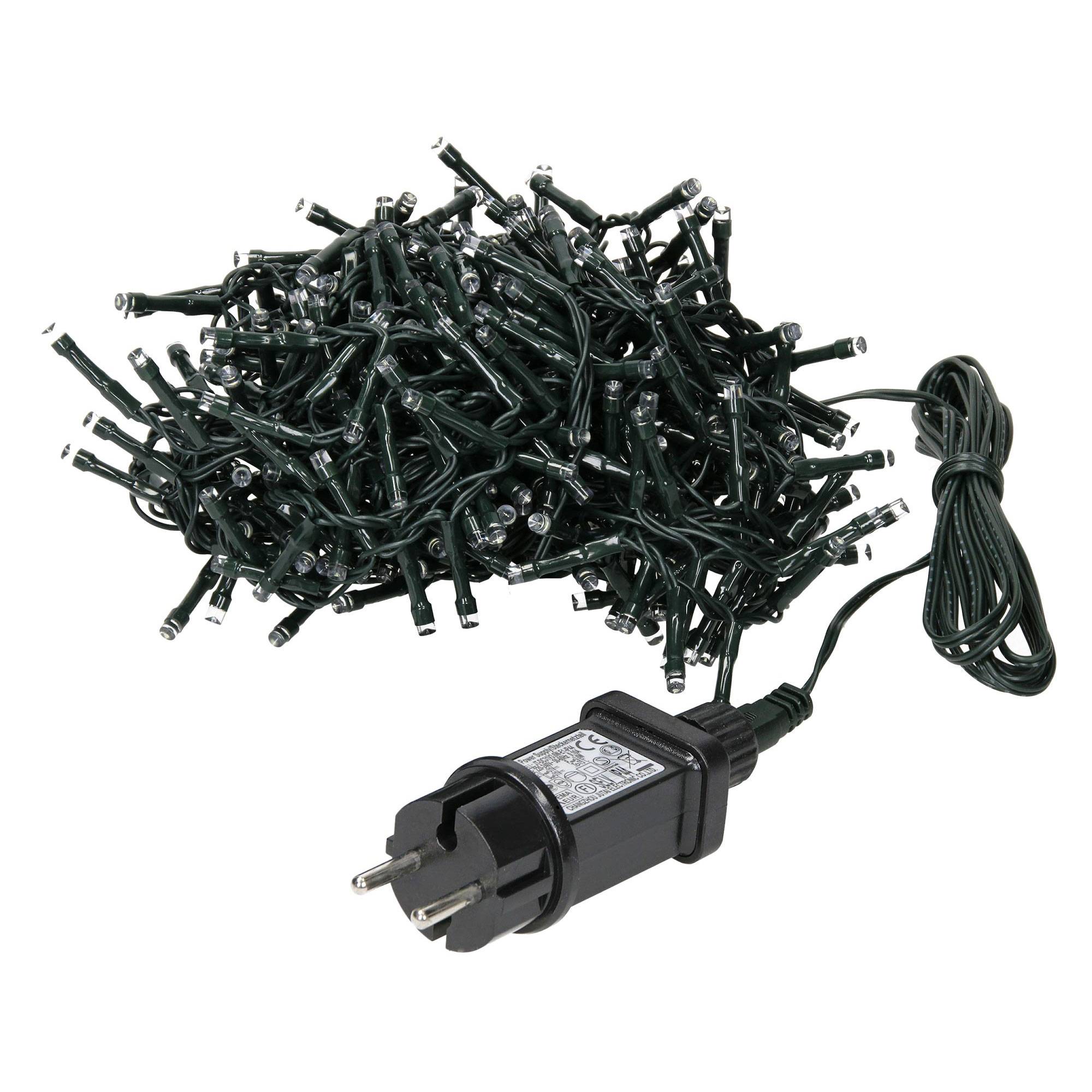 Ecd-Germany - Chaîne guirlande lumineuse à LED blanc chaud 6m 180 ampoules IP44 déco pour Nöel - Imagen 1