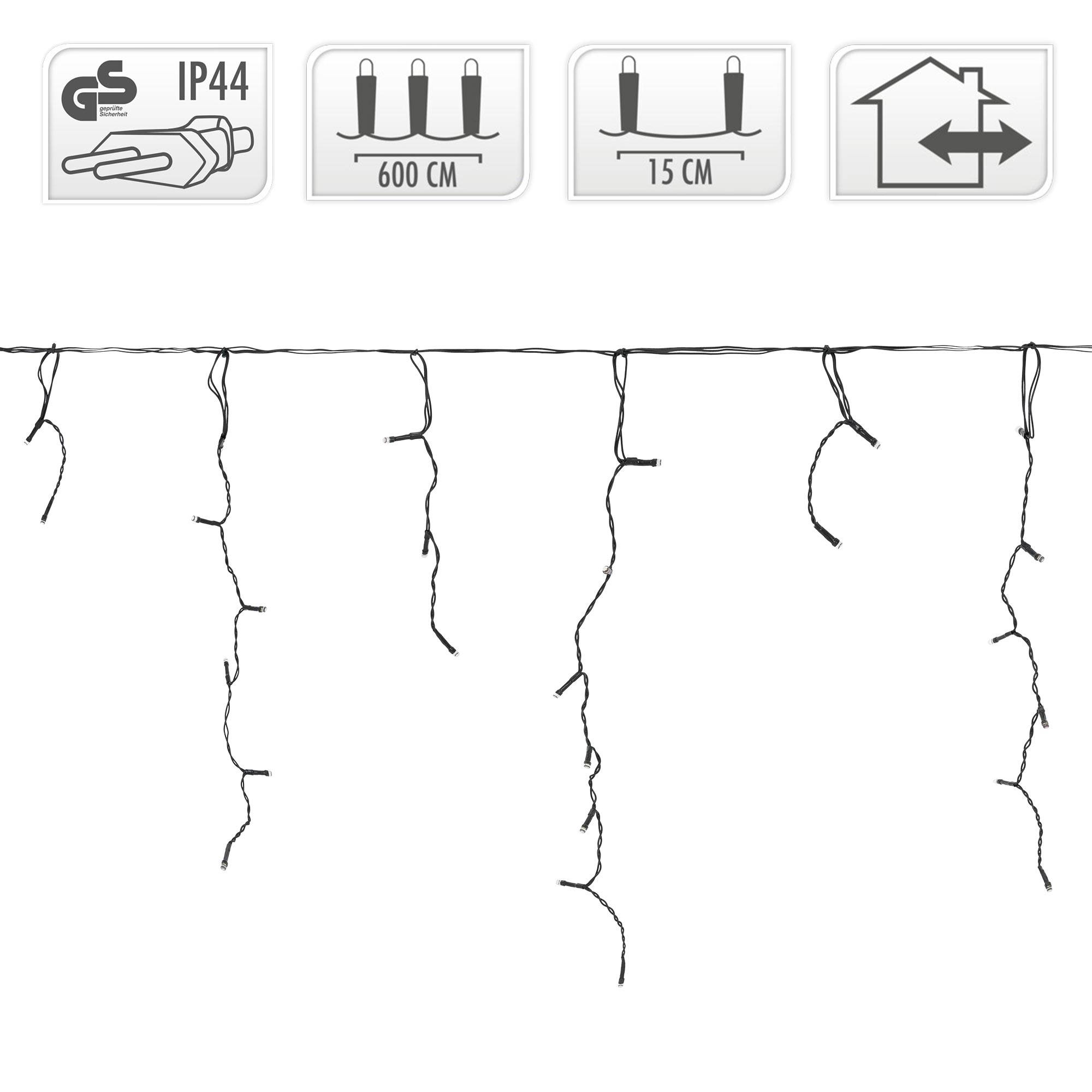 Ecd-Germany - Chaîne guirlande lumineuse à LED blanc chaud 6m 180 ampoules IP44 déco pour Nöel - Imagen 5