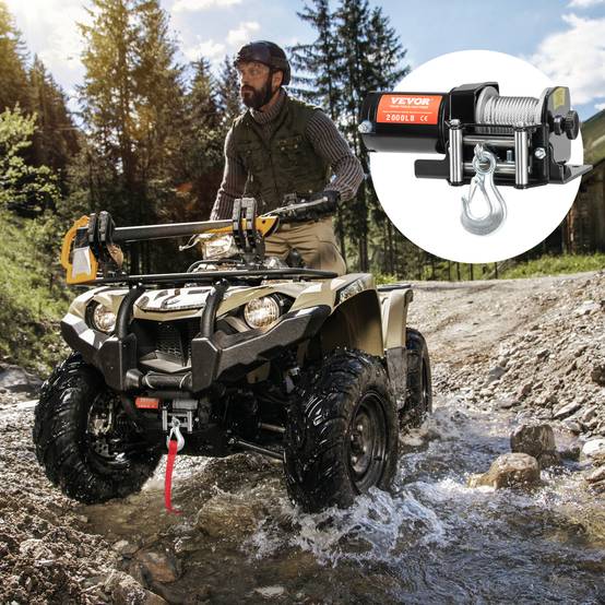 VEVOR Treuil électrique pour VTT/UTV câble en acier 907 kg télécommande étanche - Image 8