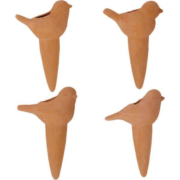Esschert Design - Arroseur à planter en terre cuite Oiseau Lot de 4 Water In The Garden