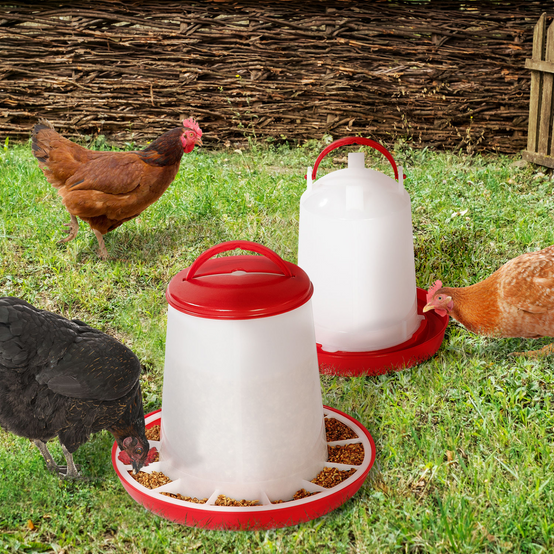Lot mangeoire 3 KG et abreuvoir 3L pour poules et volailles - Image 1