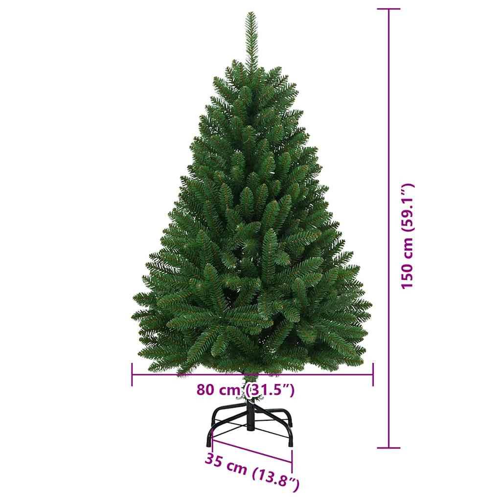 Vidaxl - Sapin de Noël artificiel 150 cm 150 LED Blanc chaud Vert vidaXL 3395679 - Image 3