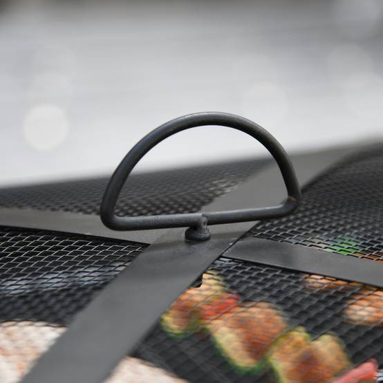 Table Braséro Barbecue 3en1 Acier Ardoise Jardin Terrasse 76cm - ComfortXL Outdoor Living - Image 8