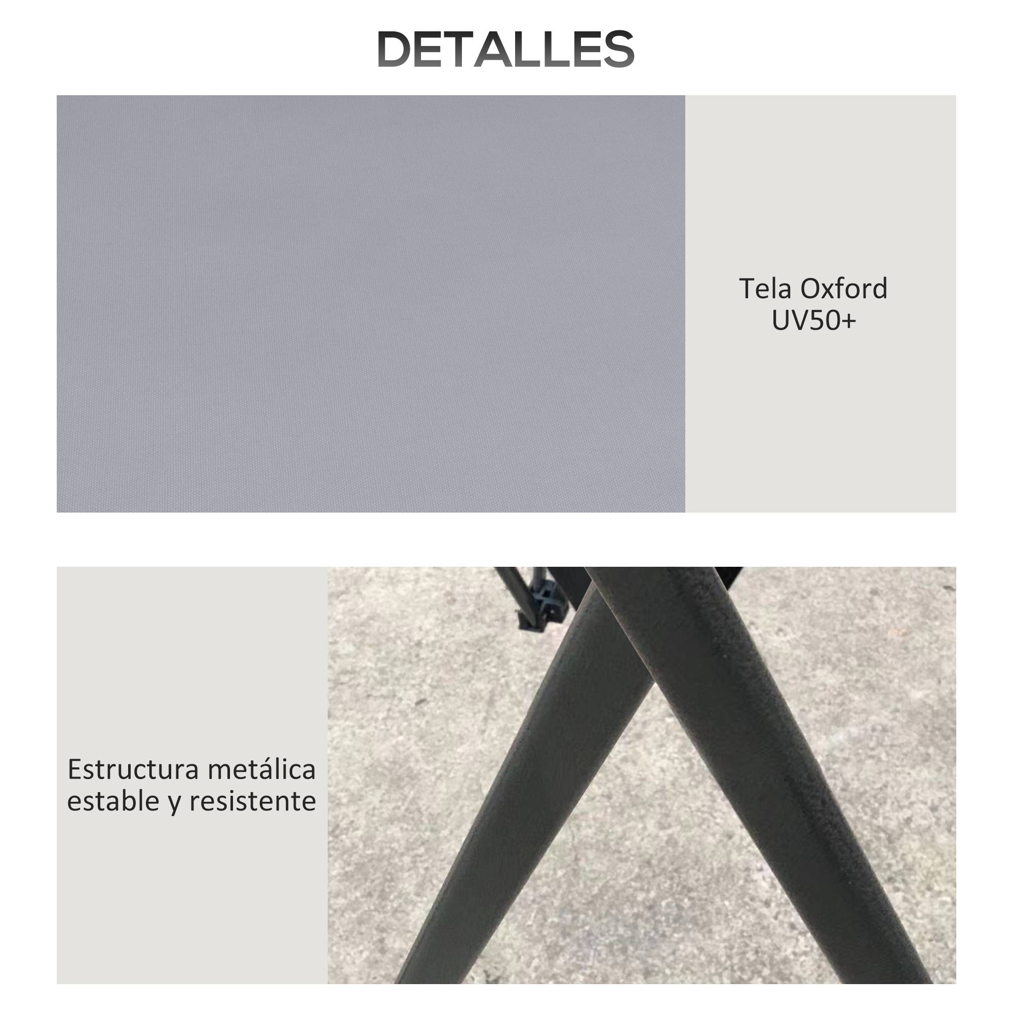 Tente pliante pop-up à hauteur réglable, protection UV50+, double toit et moustiquaires, 4 x 4 x 2,8 m, gris clair - Image 10