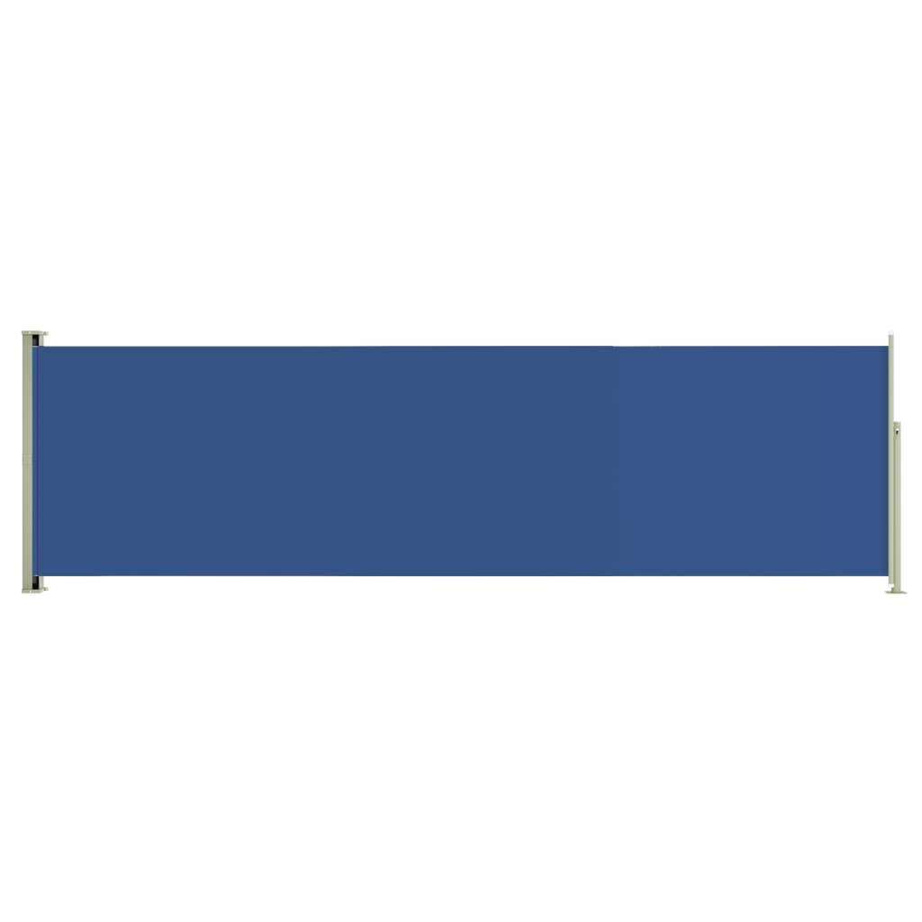 Helloshop26 - Auvent paravent store brise-vue latéral rétractable de patio jardin terrasse balcon protection visuelle écran 180 x 600 cm bleu - Imagen 1