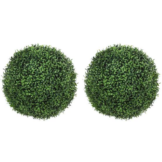 Sans Marque - Lot 2 boules buis artificiel pot UV 42 cm décoration intérieur extérieur - Image 1