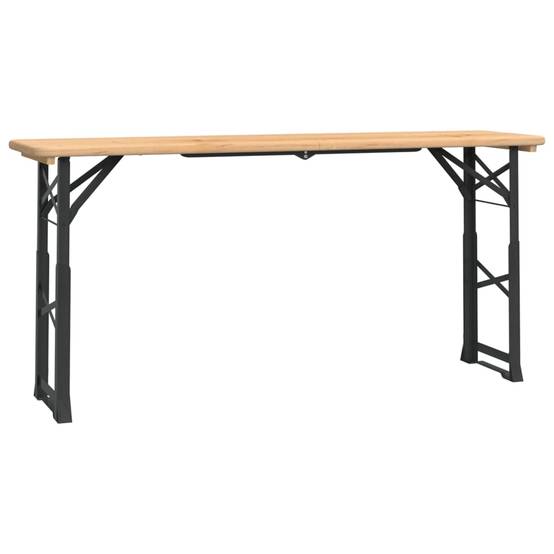 Table à bière pliante bois de sapin vert foncé 170 x 50 x 75/105 cm - PANGIVO - Image 2