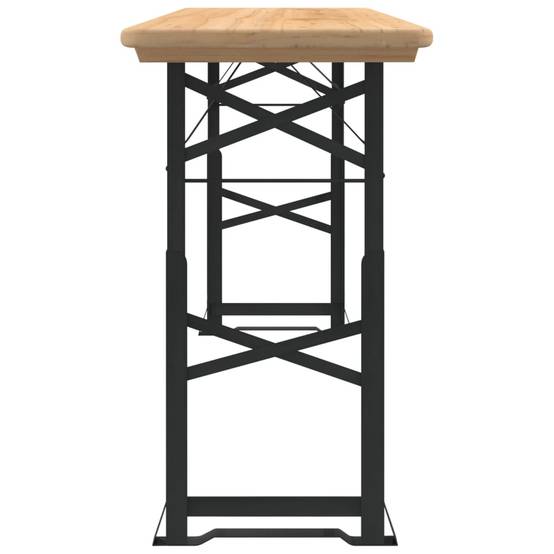 Table à bière pliante bois de sapin vert foncé 170 x 50 x 75/105 cm - PANGIVO - Image 4