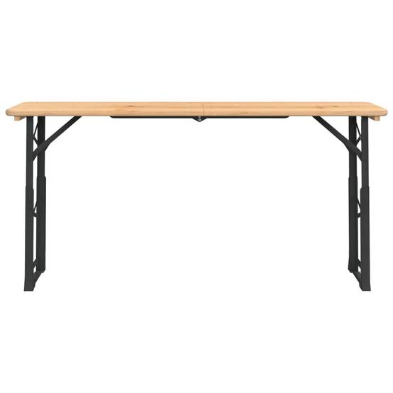 Table à bière pliante bois de sapin vert foncé 170 x 50 x 75/105 cm - PANGIVO - Image 3