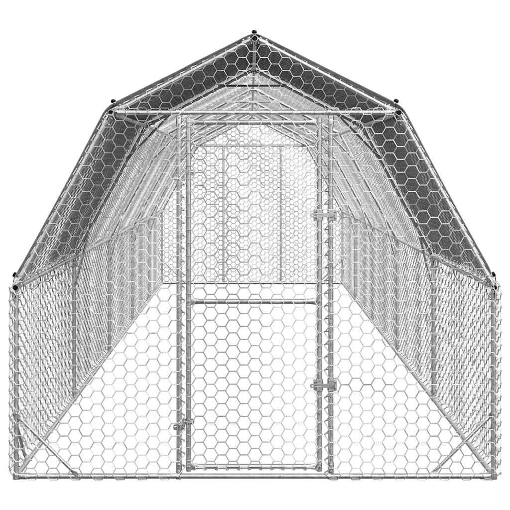 Poulailler acier argent  2,5 x 10 x 2,25 m  - Prolenta premium p3377.9 - Image 3