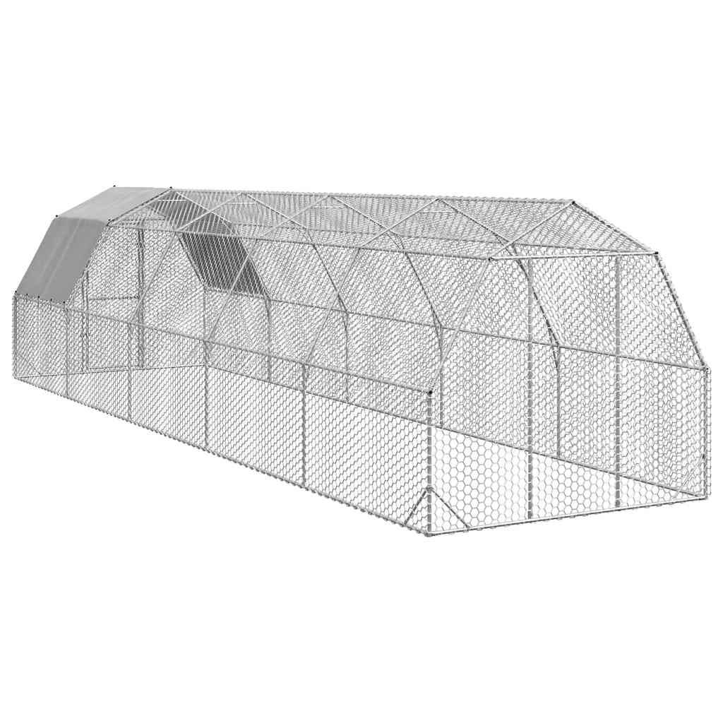 Poulailler acier argent  2,5 x 10 x 2,25 m  - Prolenta premium p3377.9 - Image 5