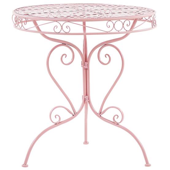 Table ronde, 2 Personnes Métal Rose ALBINIA - Beliani - Image 1
