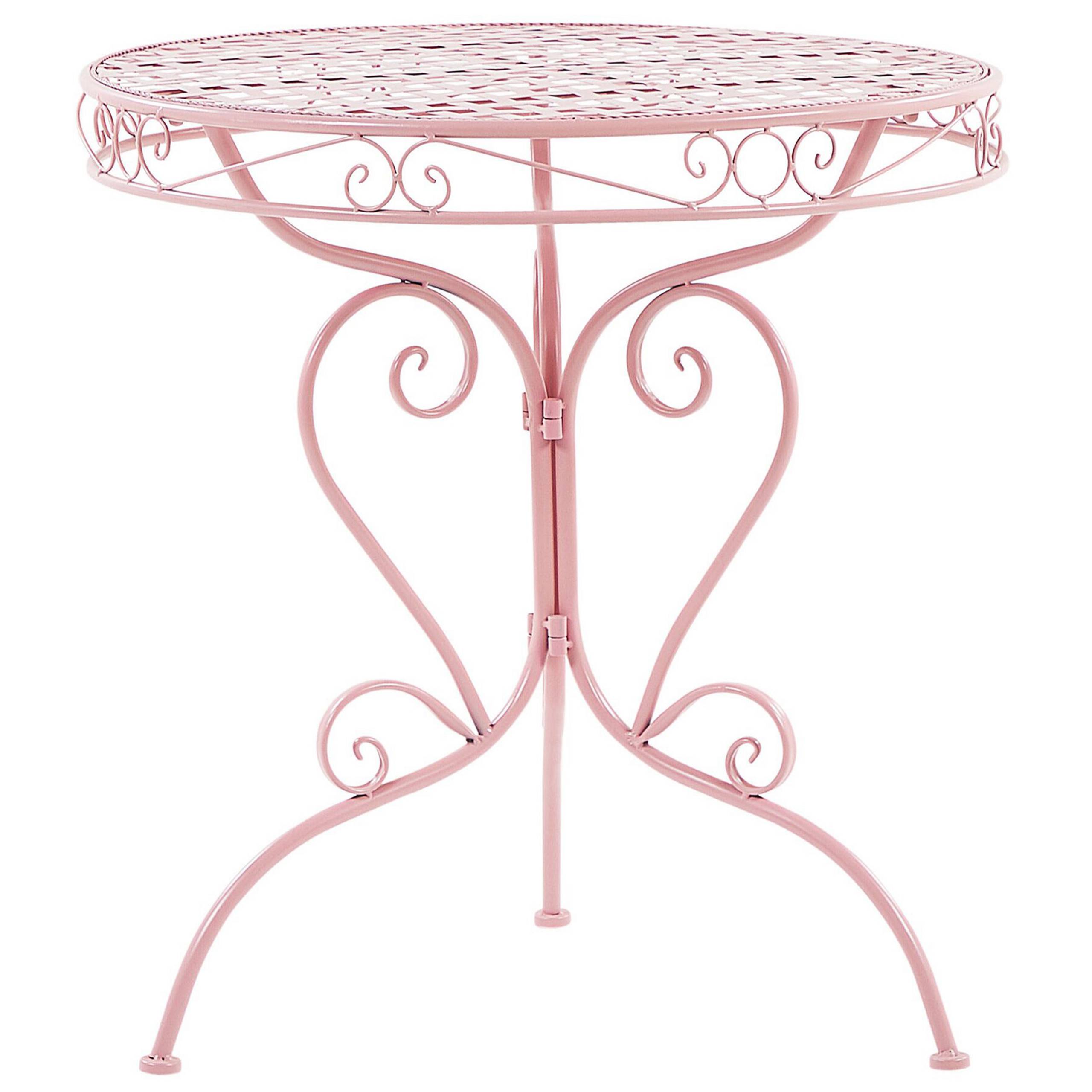 Table ronde, 2 Personnes Métal Rose ALBINIA - Beliani - Image 1